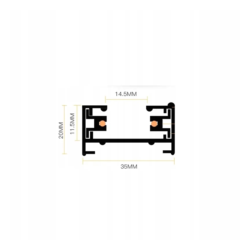 Точковий світильник для 1-фазної трекової системи 1xGU10/10W/230V чорний