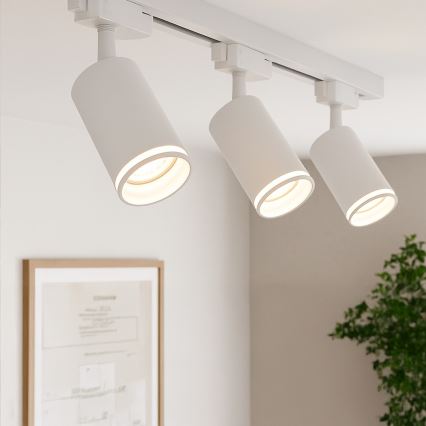 Точковий світильник для 1-фазної трекової системи PIPE 1xGU10/10W/230V білий