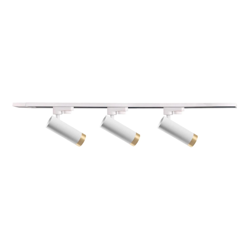 Точковий світильник для трекової системи FADO 3xGU10/10W/230V + 1 м трекова система білий