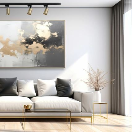 Точковий світильник для трекової системи MARIBEL 3xGU10/10W/230V +1 м трекова система золотий