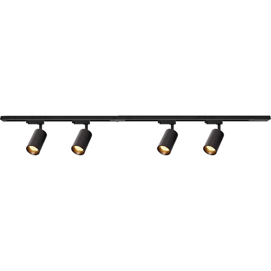 Точковий світильник для трекової системи PIPE 4xGU10/10W/230V чорний