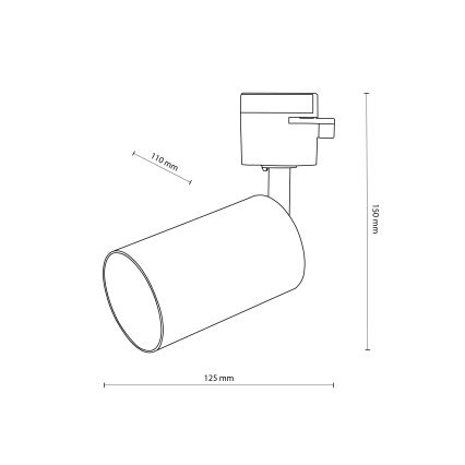 Точковий світильник до 1-фазної трекової системи TRACER 1xGU10/10W/230V чорний