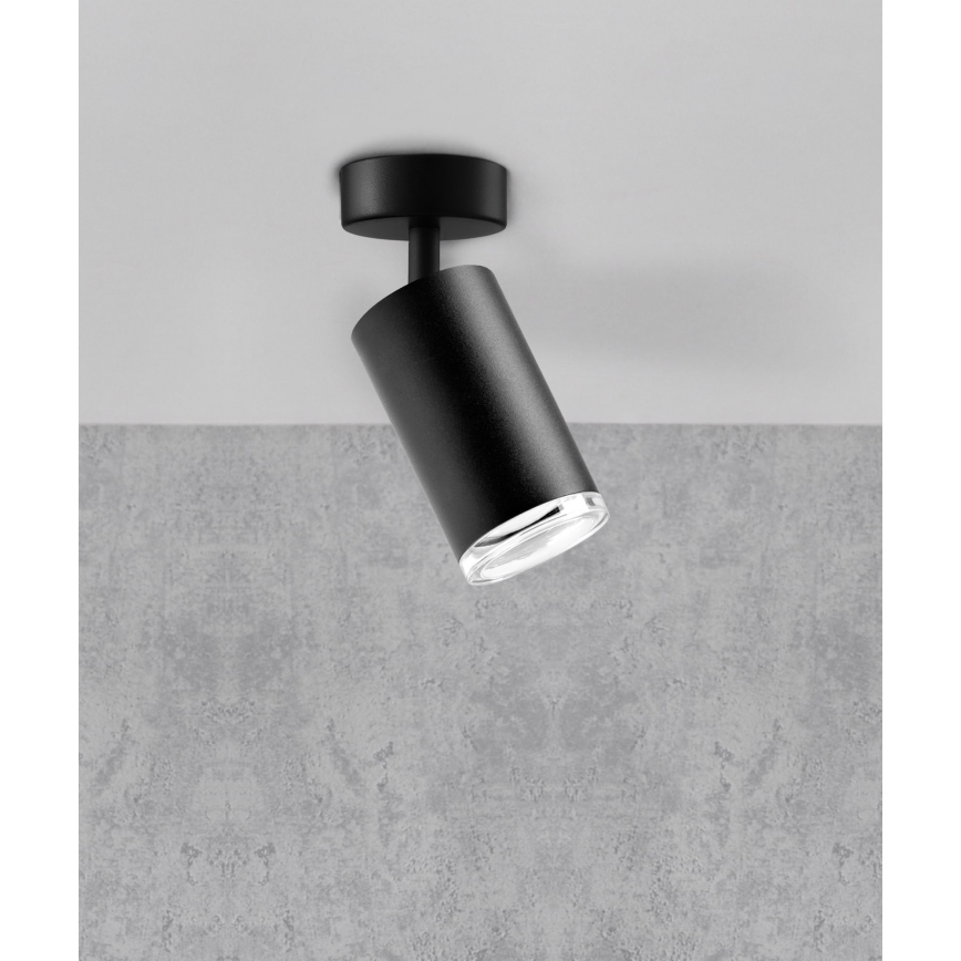 Точковий світильник для ванної кімнати TURYN 1xGU10/10W/230V IP44 чорний