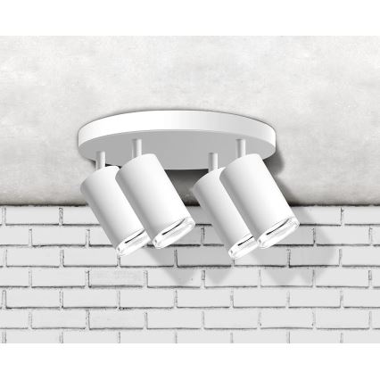 Точковий світильник для ванної кімнати TURYN 4xGU10/10W/230V IP44 білий