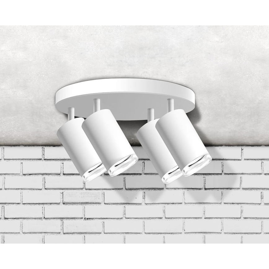 Точковий світильник для ванної кімнати TURYN 4xGU10/10W/230V IP44 білий