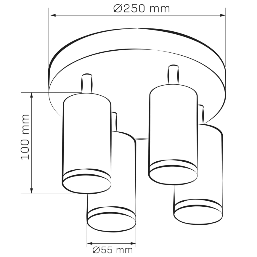 Точковий світильник для ванної кімнати TURYN 4xGU10/10W/230V IP44 білий