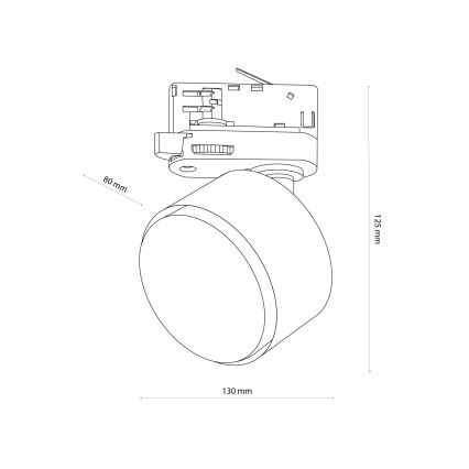 Точковий світильник до 3-фазної трекової системи TRACER 1xGX53/11W/230V білий