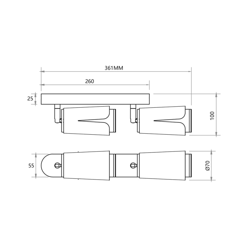 Точковий світильник FLOWER 2xGU10/8W/230V білий