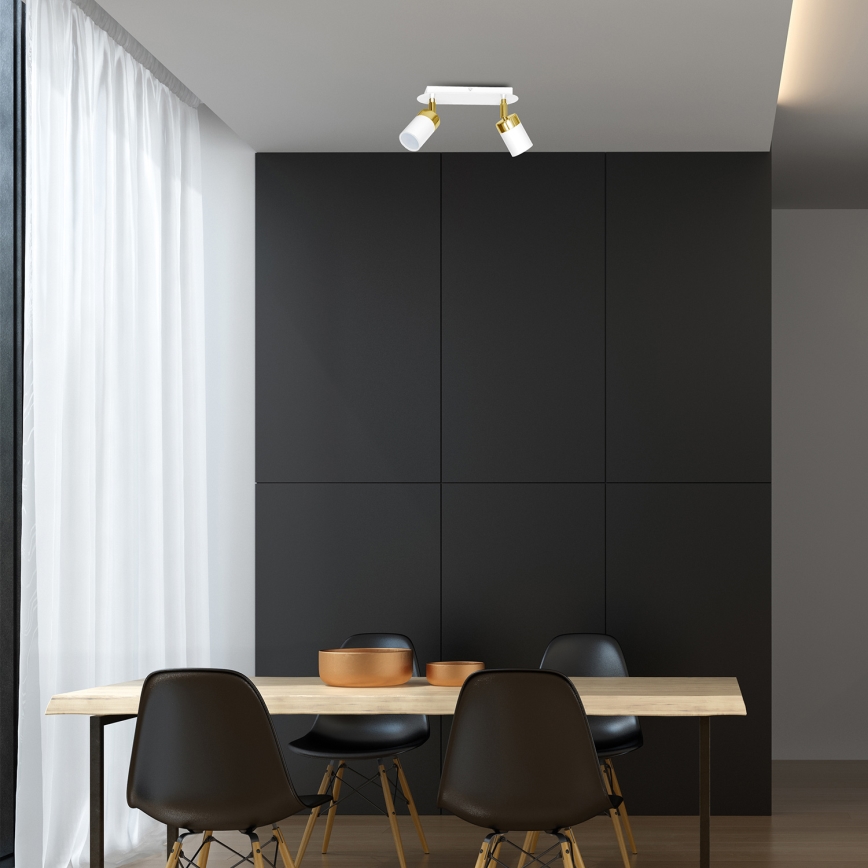 Точковий світильник JOKER 2xGU10/25W/230V білий/золотий