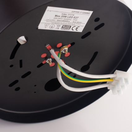 Точковий світильник JUPITER 1xE27/20W/230V діаметр 16,5 см чорний