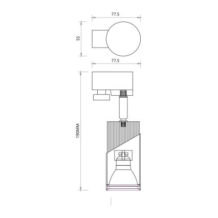 Точковий світильник NEO для трекової системи 1xGU10/8W/230V білий