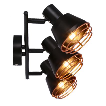 Точковий світильник NERIA 3xE14/40W/230V чорний/мідний