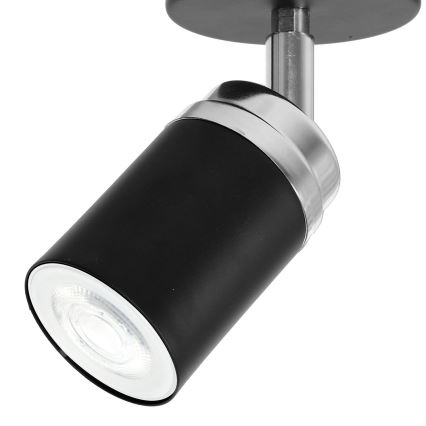 Точковий світильник RENO 1xGU10/8W/230V чорний/глянцевий хром