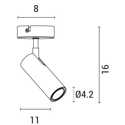 Точковий світильник ROSETTE 1xGU10/7W/230V білий