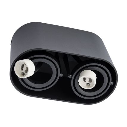 Точковий світильник SIROK 2xGU10/30W/230V чорна