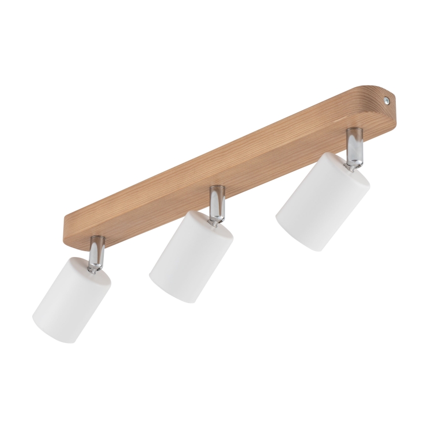 Точковий світильник TOP WOOD 3xGU10/10W/230V білий/дерево