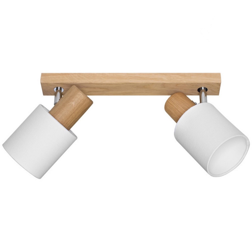 Точковий світильник TREEHOUSE 2xE27/25W/230V дуб – сертифіковано FSC