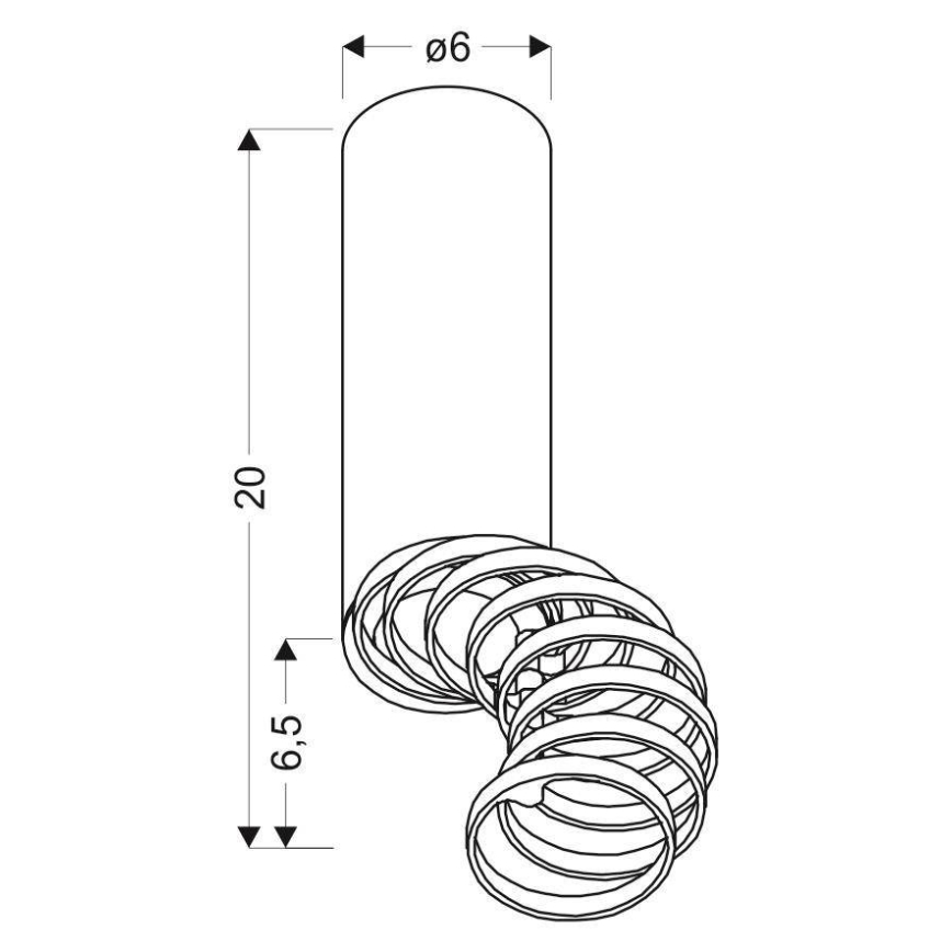 Точковий світильник TUBA 1xGU10/15W/230V чорний/мідь