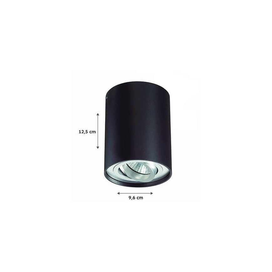 Точковий світильник TUBA 1xGU10/50W/230V чорний