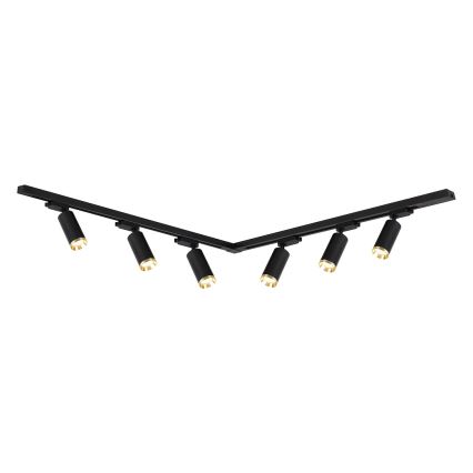 Точковий світильник в рейковій системі MICA 6xGU10/10W/230V чорний/золотистий