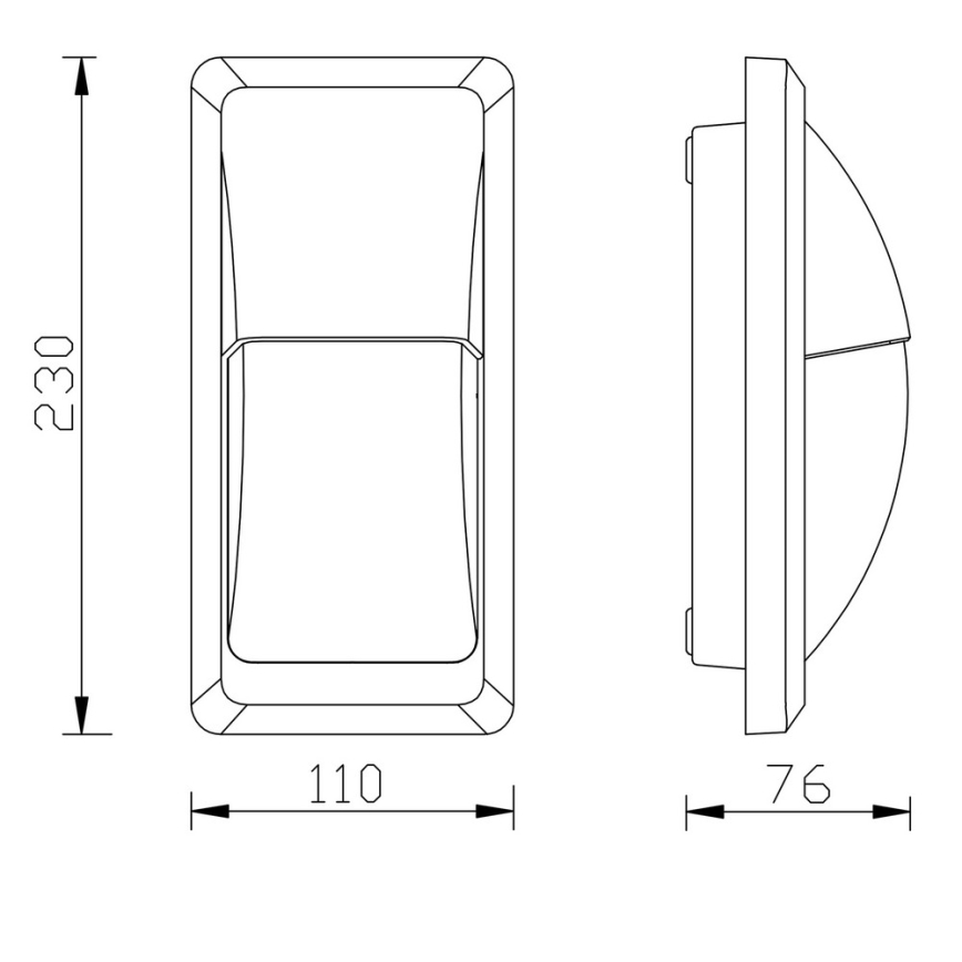 Top Light Avila D - Вуличний світлодіодний настінний світильник AVILA LED/12W/230V IP65