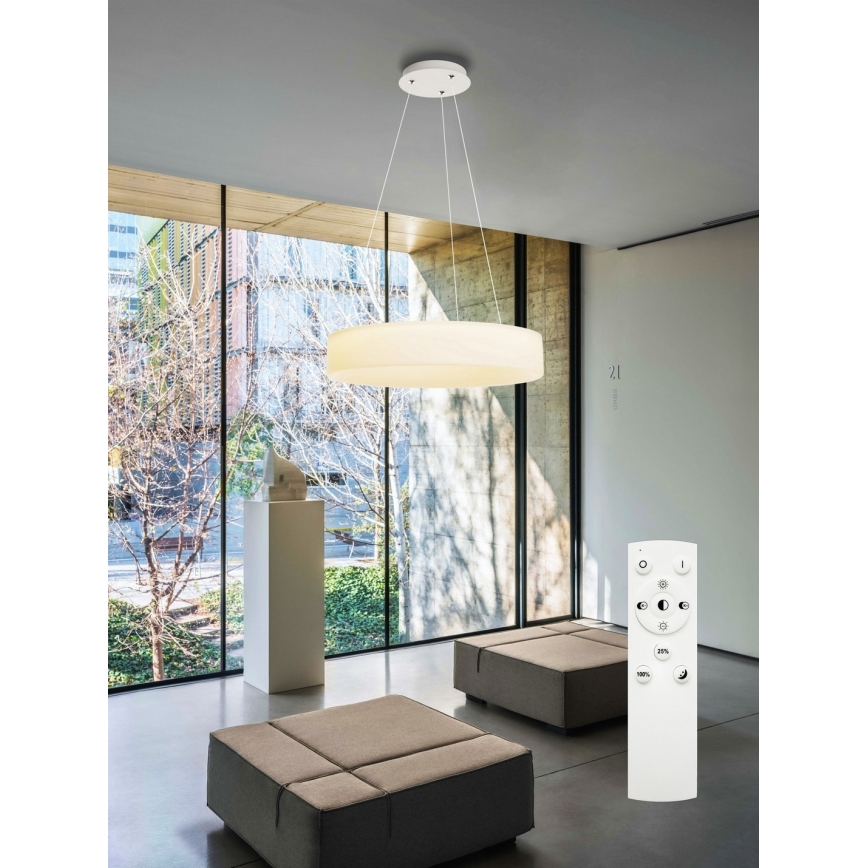 Top Light - диммируемая светодиодная подвесная люстра на тросе HALO LED/40W/230V 3000-6500K, диаметр 44 см + пульт дистанционного управления в комплекте