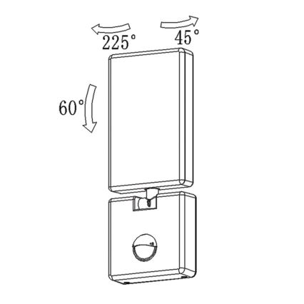 Top Light Faro B PIR - Світлодіодний прожектор з датчиком FARO LED/15W/230V IP65 білий