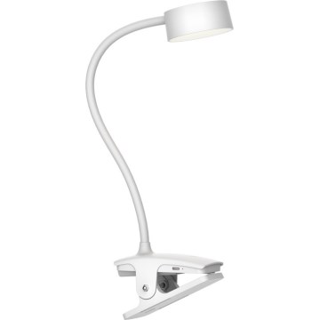 Top Light - LED Димируемая настольная лампа с клипом BELLA LED/4,8W/5V 3000-6500K Белая