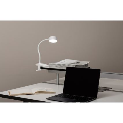 Top Light - LED Димируемая настольная лампа с клипом BELLA LED/4,8W/5V 3000-6500K Белая