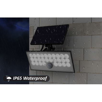 Top Light - LED На сонячній батареї настінний прожектор з датчиком HELEON VARIO LED/8W/3,7V IP65 4000K 2200 mAh + пульт дистанційного керування