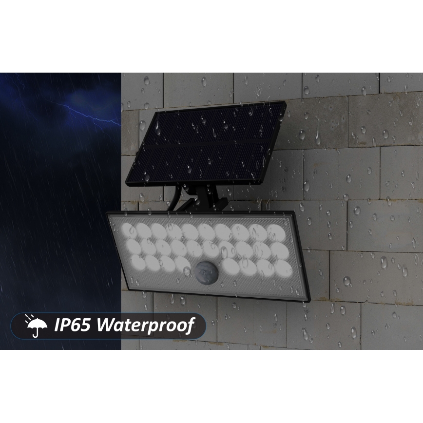 Top Light - LED На сонячній батареї настінний прожектор з датчиком HELEON VARIO LED/8W/3,7V IP65 4000K 2200 mAh + пульт дистанційного керування