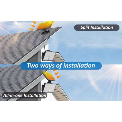 Top Light - LED На сонячній батареї настінний прожектор з датчиком HELEON VARIO LED/8W/3,7V IP65 4000K 2200 mAh + пульт дистанційного керування