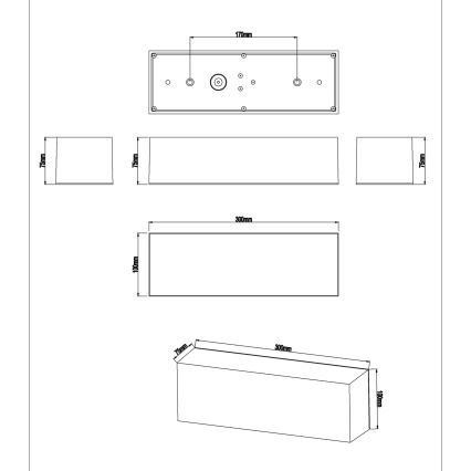 Top Light - LED Настінний світильник для ванної кімнати BOXTER LED/12W/230V IP65 4000K