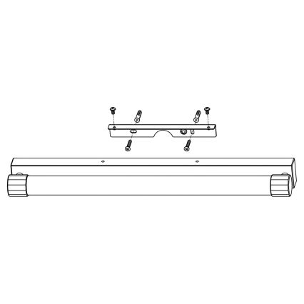 Top Light - LED освітлення дзеркала для ванної кімнати TURIA LED/12W/230V 3000/4000/6500K IP44 60 cm чорне