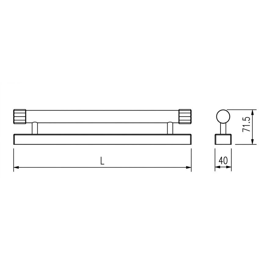 Top Light - LED освітлення дзеркала для ванної кімнати TURIA LED/8W/230V 3000/4000/6500K IP44 40 cm чорне