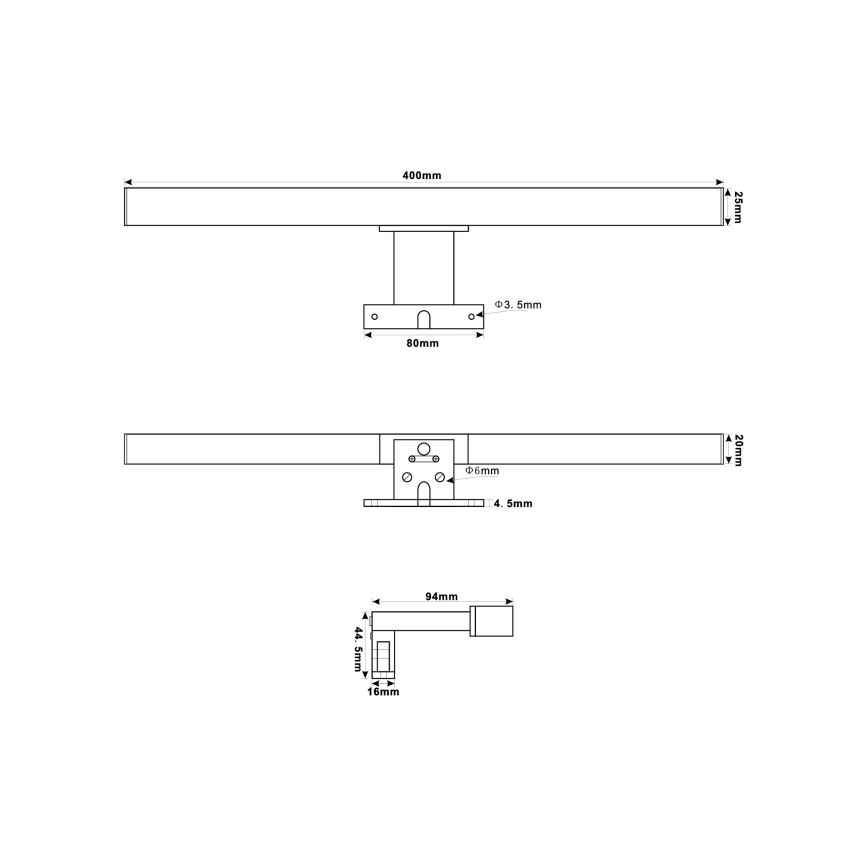 Top Light - LED Підсвітка для дзеркала для ванної OREGON LED/7W/230V 40 см IP44