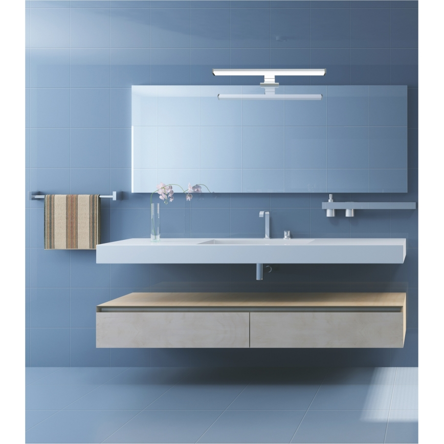 Топ Лайт - Світлодіодна підсвітка дзеркала для ванної кімнати ТЕХАС МАКС 12 Вт/230 В 3000/4000/6500 К IP44 78 см матовий хром