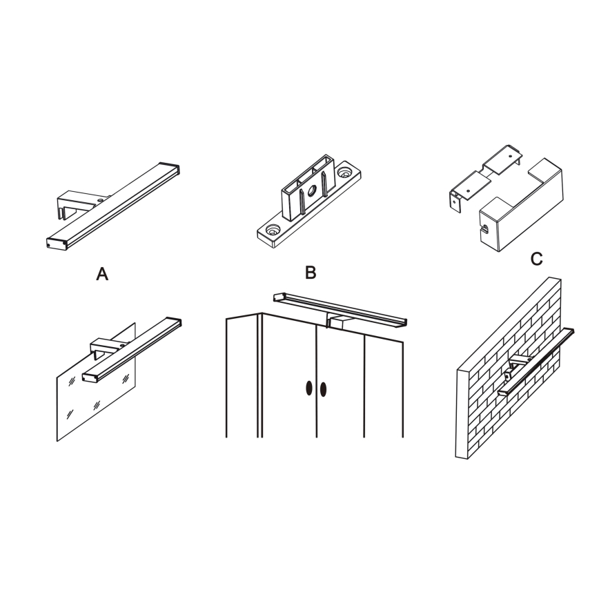 Top Light - Світлодіодне підсвічування дзеркала для ванної кімнати TEXAS XL LED/10W/230V 3000/4000/6500K IP44 60 см матовий хром