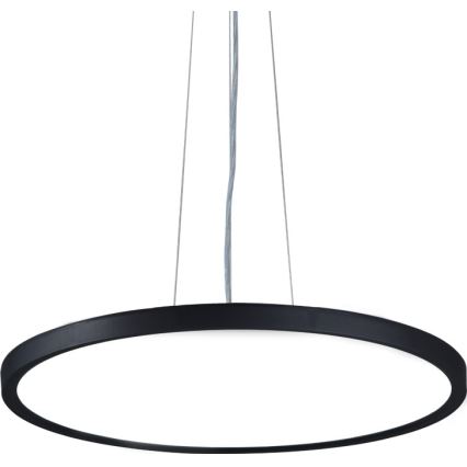 Top Light - Світлодіодна підвісна люстра з регулюванням яскравості REVIT LED/50W/230V 3000-6500K діаметр 60 см чорний + пульт дистанційного керування
