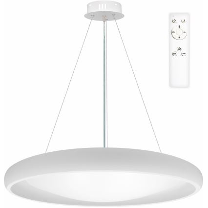 Top Light - Світлодіодна підвісна люстра з регулюванням яскравості SALERNO LED/60W/230V 3000-6500K діаметр 60 см білий + пульт дистанційного керування