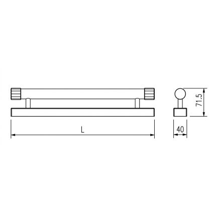 Top Light - LED освещение зеркала для ванной TURIA LED/8W/230V 3000/4000/6500K IP44 40 cm черное