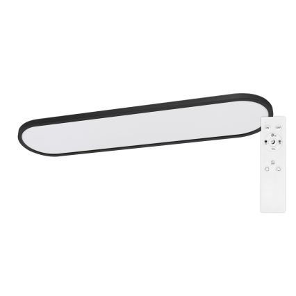 Top Light - Диммируемый светодиодный потолочный накладной подвесной светильник OVAL LED/36W/230V 3000-6500K čёрный + дистанционное управление