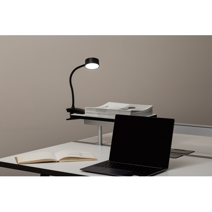 Top Light - LED діммерна настільна лампа з кліпом BELLA LED/4,8W/5V 3000-6500K чорна