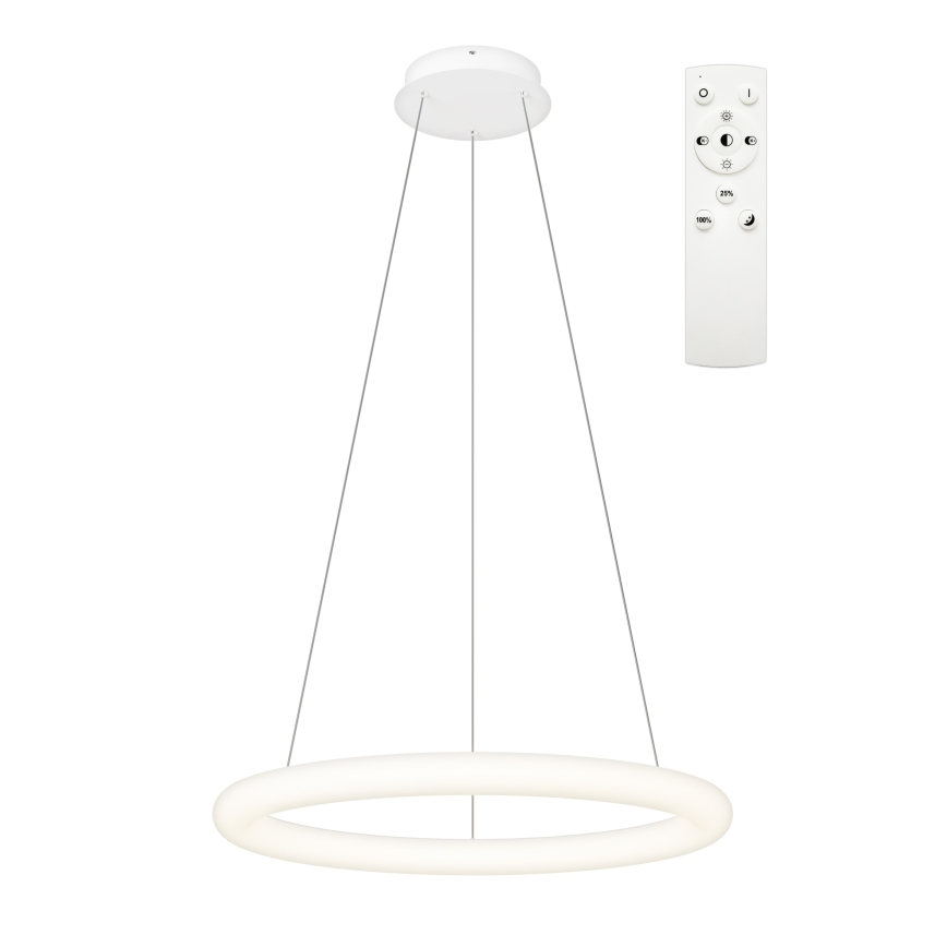 Top Light - LED-люстра з регулюванням яскравості на тросі RINGO LED/40W/230V 3000-6500K, біла, з дистанційним пультом