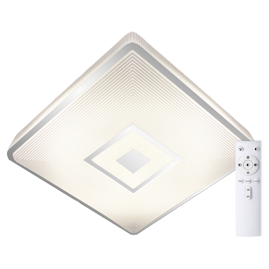 Top Light - LED RGB стельовий світильник з регулюванням яскравості RAINBOW LED/24W/230V квадратний + пульт дистанційного керування