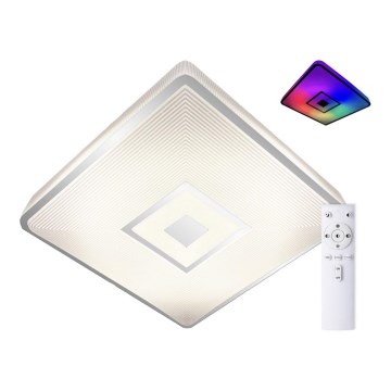 Top Light - LED RGB стельовий світильник з регулюванням яскравості RAINBOW LED/24W/230V квадратний + пульт дистанційного керування
