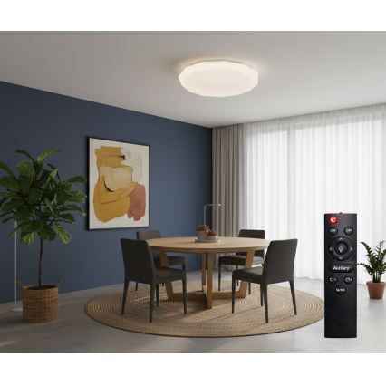 Top Light - LED стельовий світильник для ванної кімнати з регулюванням яскравості SPARKLE LED/60W/230V 3000-6500K IP44 діам. 49 см білий + дистанційне керування
