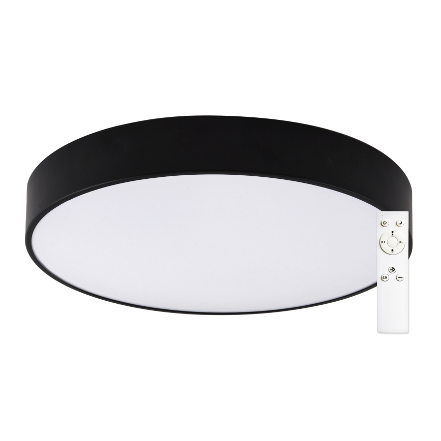 Top Light - Стельовий LED світильник для ванної з регулюванням яскравості PETAL LED/48W/230V IP44 3000-6500K діаметр 48 см чорний + пульт дистанційного керування