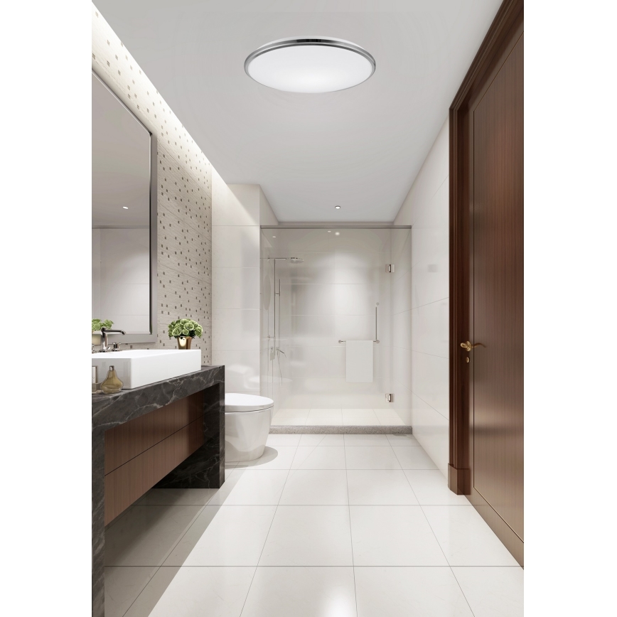 Top Light - Світлодіодний стельовий світильник для ванної кімнати SILVER LED/10W/230V IP44 3000/4000/6500K діаметр 29 см глянцевий хром
