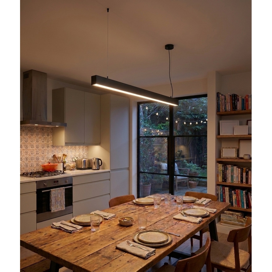 Top Light - LED стельний накладний підвісний світильник HORIZON LED/40W/230V 3000/4000/6500K чорний